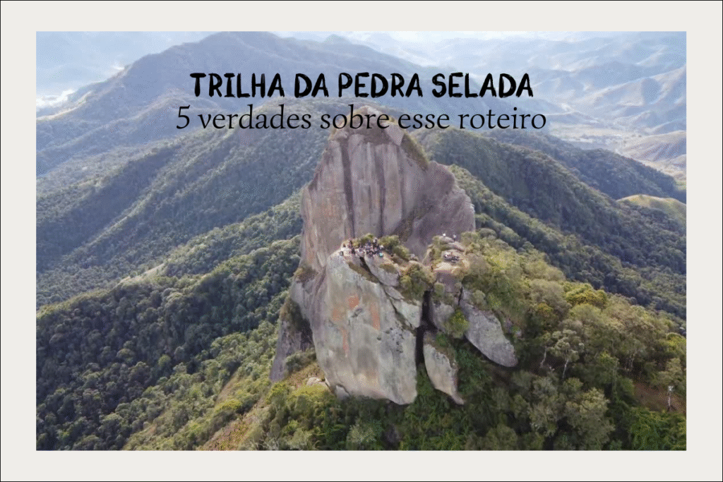 Pedra Selada vista a partir de drono. Esse é um dos roteiros de montanha da Rota Elementar.