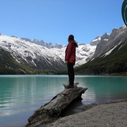 Imagem da Laguna Esmeralda em Ushuaia, trilha clássica da Patagônia Argentina realizada durante a Expedição Ushuaia da Rota Elementar.